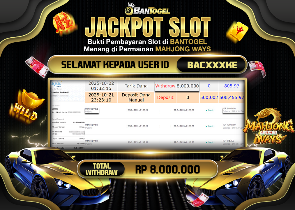 BUKTI JACKPOT LUNAS BANTOGEL