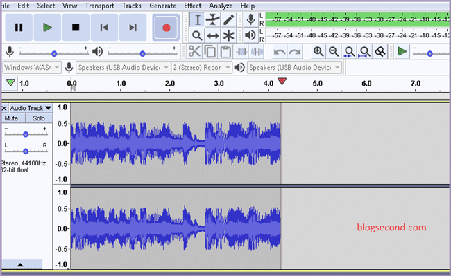 Proses Merekam Menggunakan Audacity