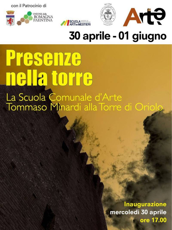 Presenze nella Torre: l’arte della Scuola Minardi anima Oriolo dei Fichi a Faenza (Ra) dal 30 aprile al 1 giugno Presenze nella Torre: l’arte della Scuola Minardi anima Oriolo dei Fichi a Faenza (Ra) dal 30 aprile al 1 giugno