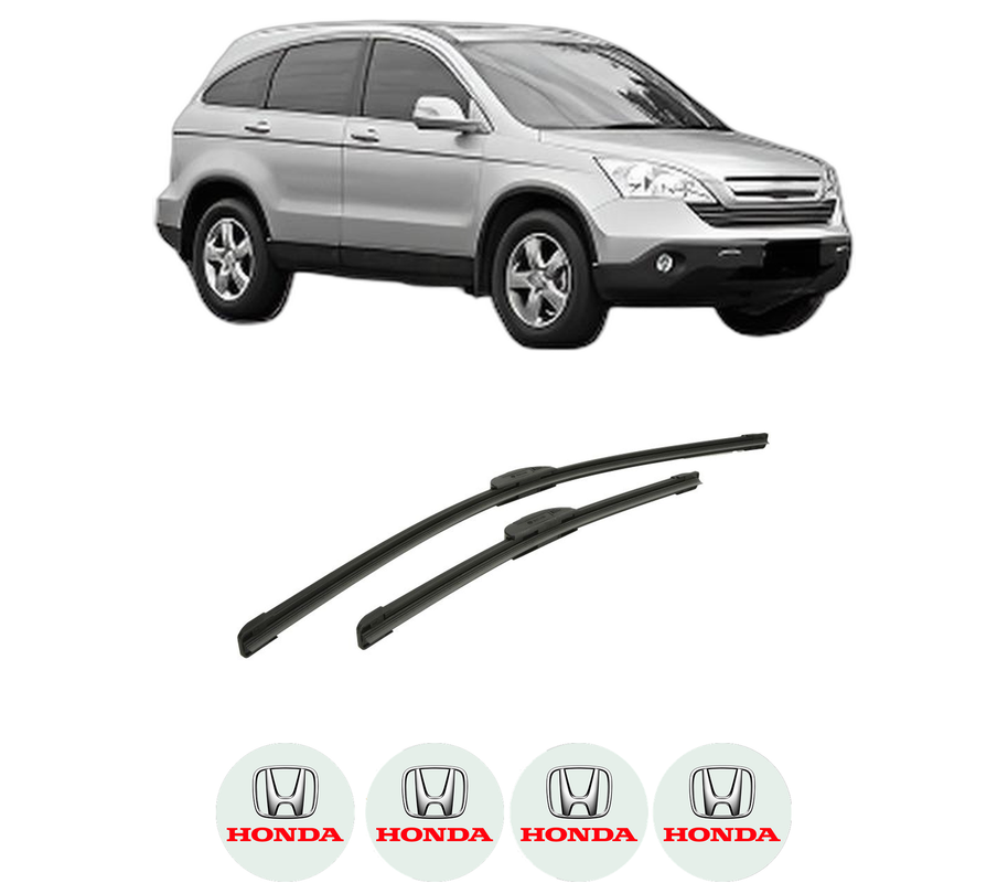 Set stergatoare auto HONDA CR-V III (RE_) din 2006-2012, pentru parbriz auto, 2 bucati, Bosch Aerotwin Retrofit, din cauciuc siliconat rezistent, 4 Stickere Auto HONDA