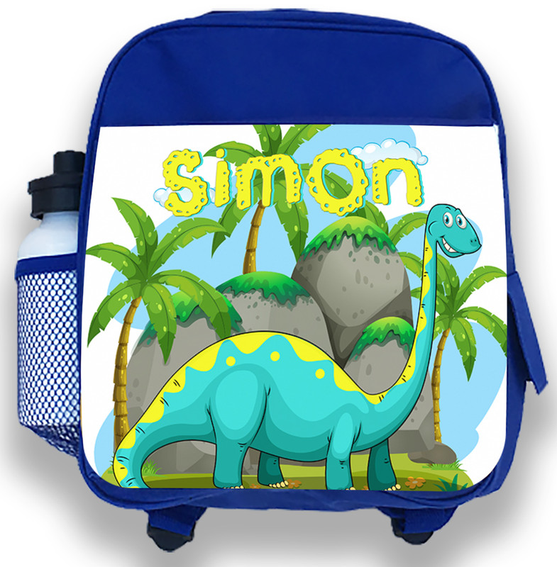 Personalised Kids Pink Backpack Any Name Dinosaur Girls Childrens School Bag 25