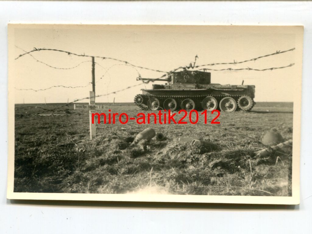 Nahaufnahme, zerstörter Cromwell Panzer, Tank, F