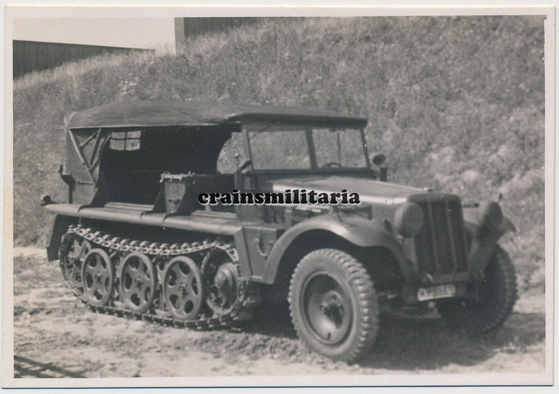 Orig. Foto SdKfz Halbkette b. Gebirgsjäger Fahrschule in Österre