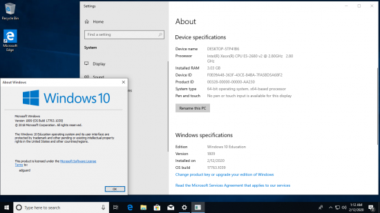 Windows 10 v1809 Build 17763.1039 AIO 30in2 (x86/x64) February 2020