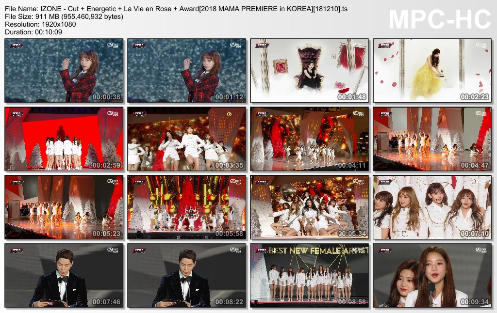 IZONE - Cut   Energetic   La Vie en Rose   Award[2018 MAMA PREMI
