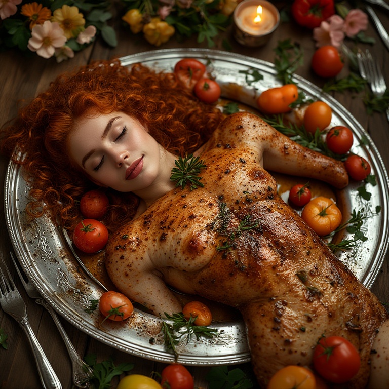 Garden wedding wom served Redhair 1 11