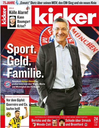 Cover: Kicker Sportmagazin No 20 vom 24  M&auml;rz 2023