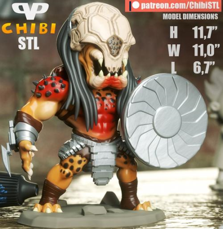 3DXM – Predator Prey Chibi – 3D Print Model