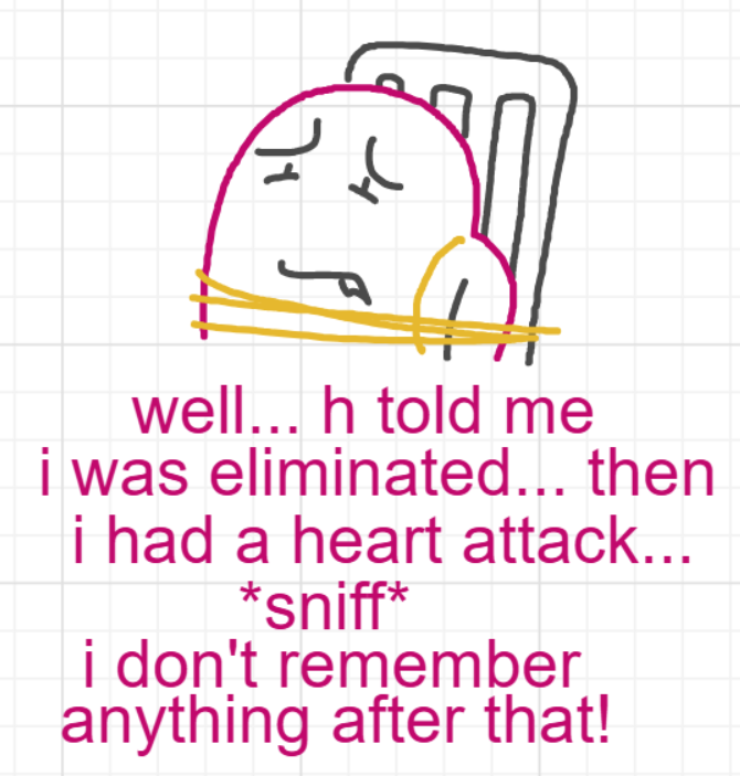 A panel from A Murder On The, episode six of the Board Boards object show by Furretwalk/WalkingFurret.