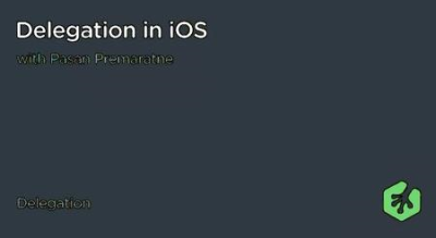 Delegation in iOS