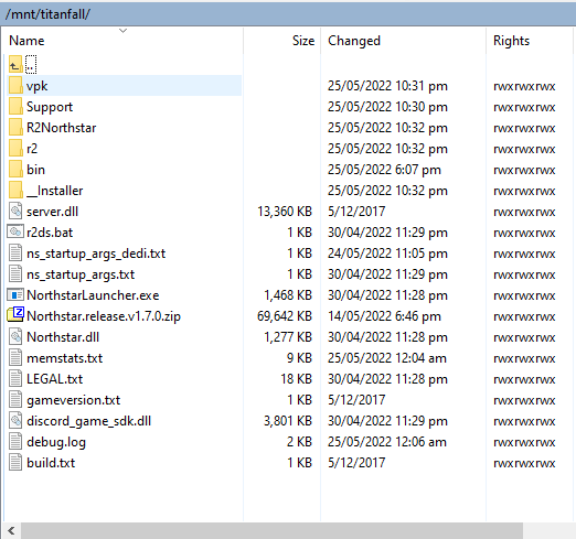 Game files copied to `/mnt/Titanfall` as an example