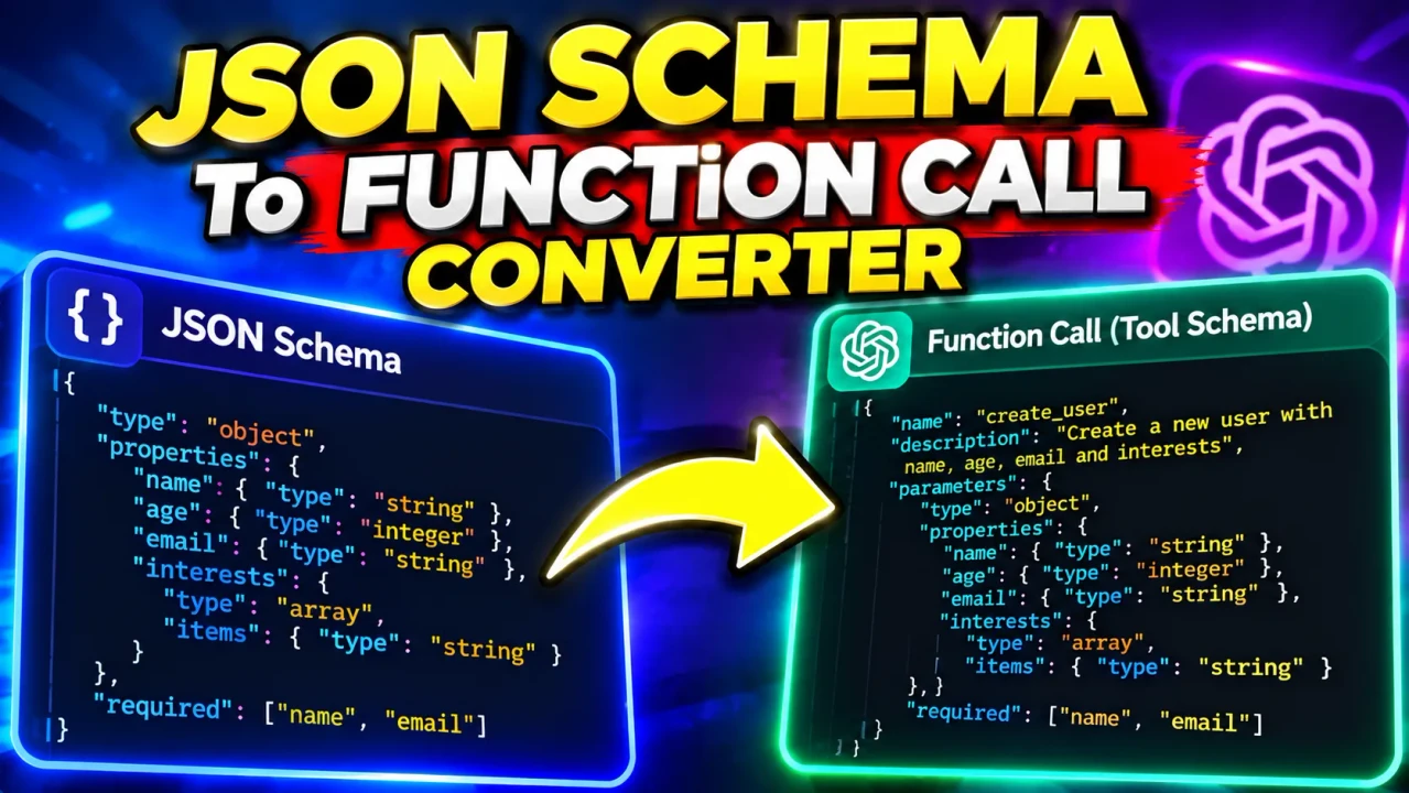 Json Schema To Function Call Converter Tool