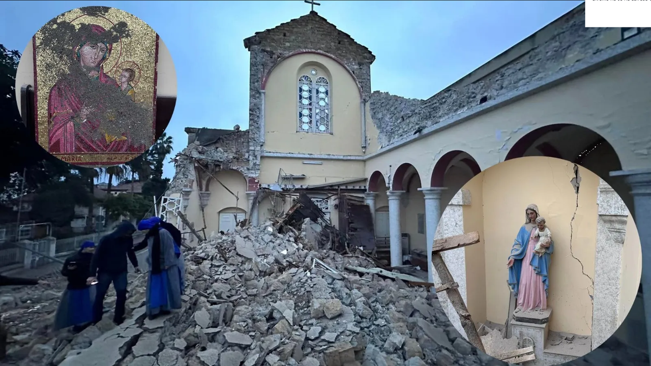 Virgen María queda intacta tras derrumbe de catedral en Turquía
