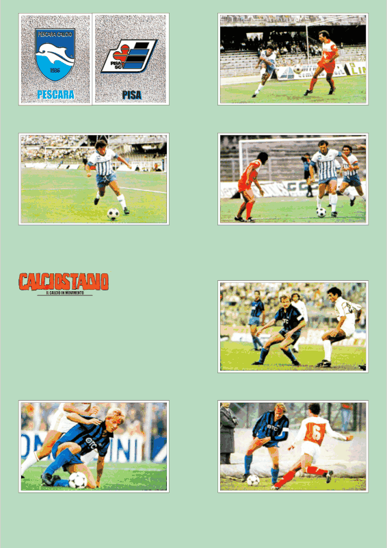 CALCIOSTADIO-1984-85-FIGURINE-PESCARA-PISA-FR