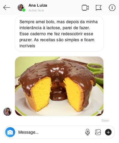 Depoimento 3 - Cliente feliz com bolo formigueiro