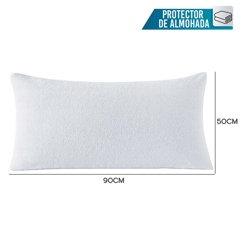 Protector-de-Almohada-Impermeable-90x50-Algodn-Rizo-Suave 5
