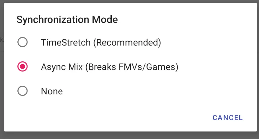 AetherSX2 Reset to Fast Defaults option in system settings