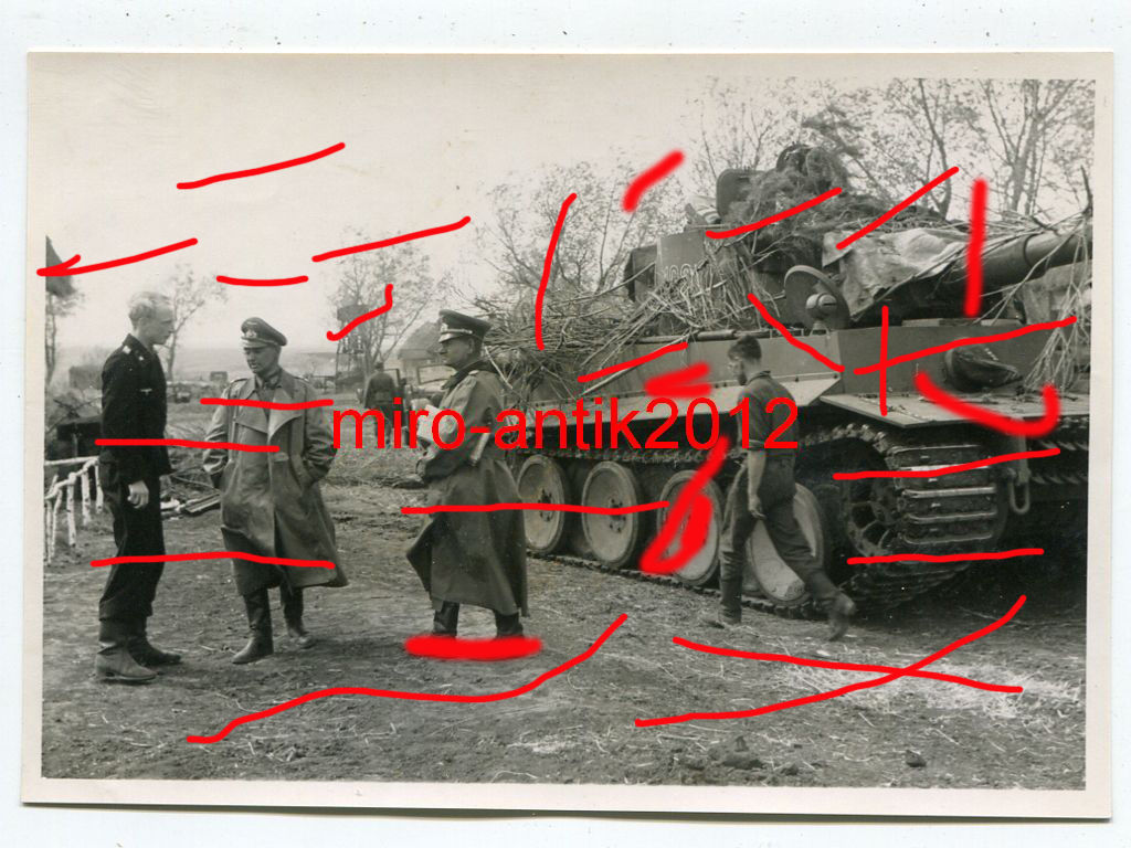 Foto, Tiger, Panzer, PzKdt. im Gespräch mit GenO