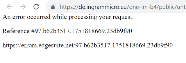 Ingram Micro Fehler