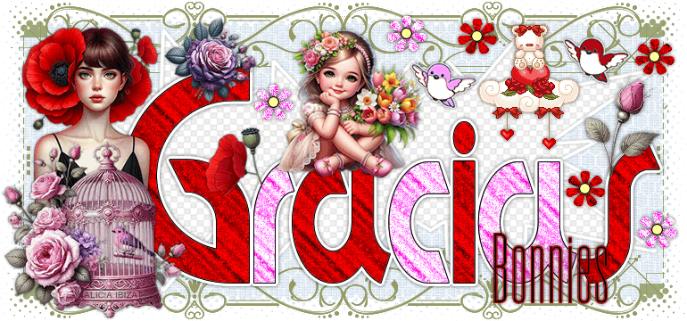 Gracias Pajaritos y Flores bonnies