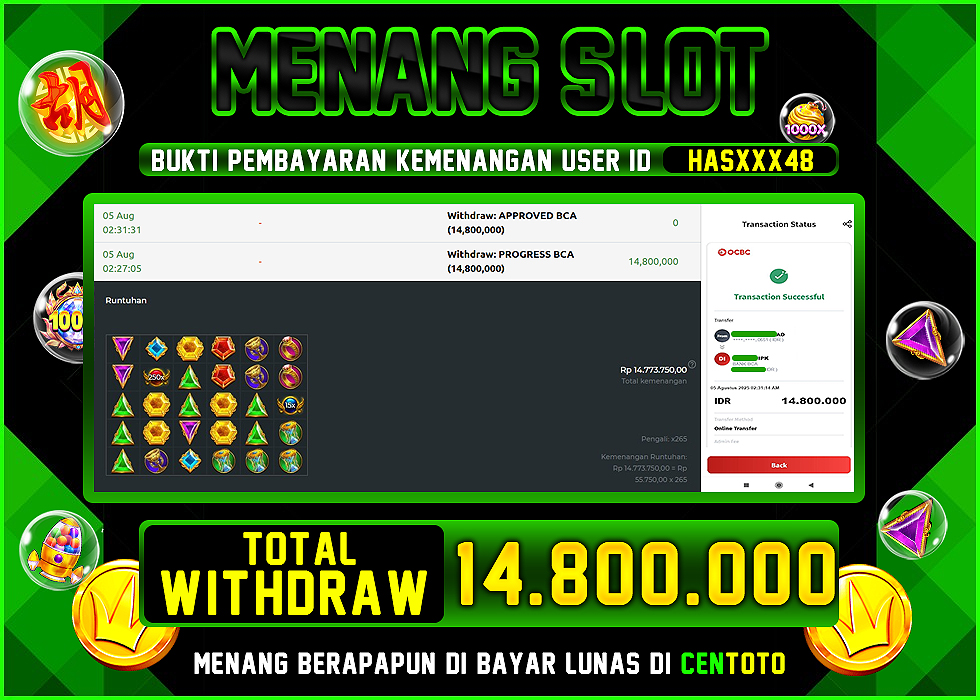 BUKTI JACKPOT LUNAS CENTOTO