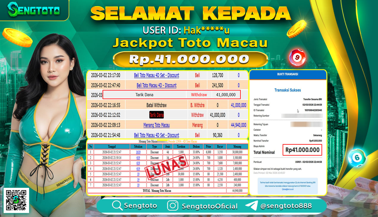 BUKTI PEMBAYARAN TOGEL TOTO MACAU