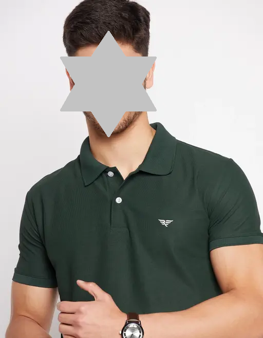 RISS Men's Cotton Half Sleeves Solid Polo T-shirt Color 3 (R306)