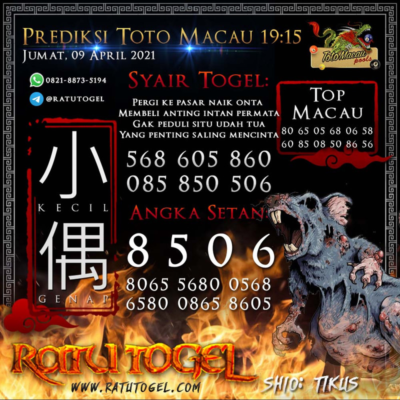 PREDIKSI NAGASAON TOTO MACAU 19:00