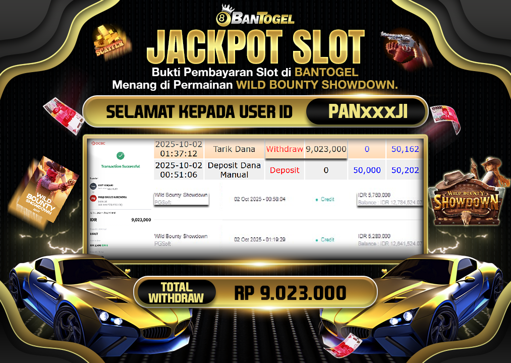 BUKTI JACKPOT LUNAS BANTOGEL