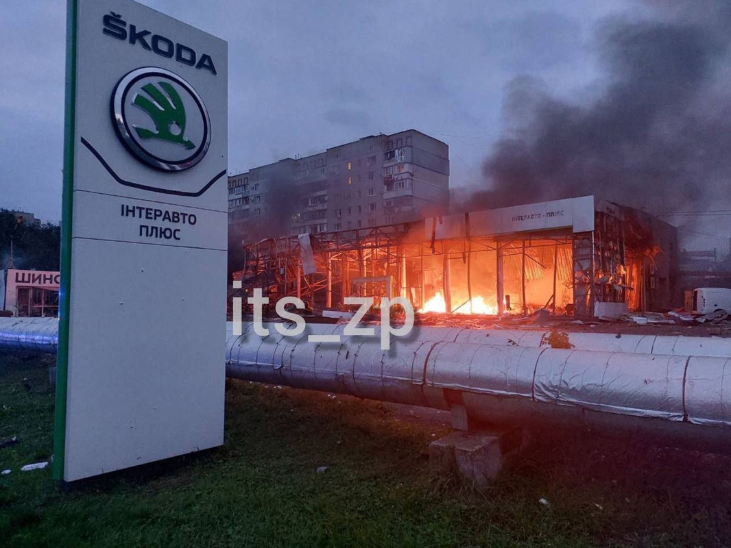 Автосалон Skoda пожар