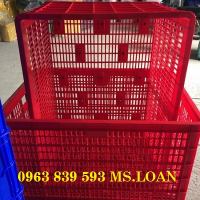 Rổ đựng hàng có bánh xe, rổ nhựa công nghiệp, sóng nhựa ngành may / Lh 0963 839 593 Ms.Loan Song-26-banh-xe-mau-do