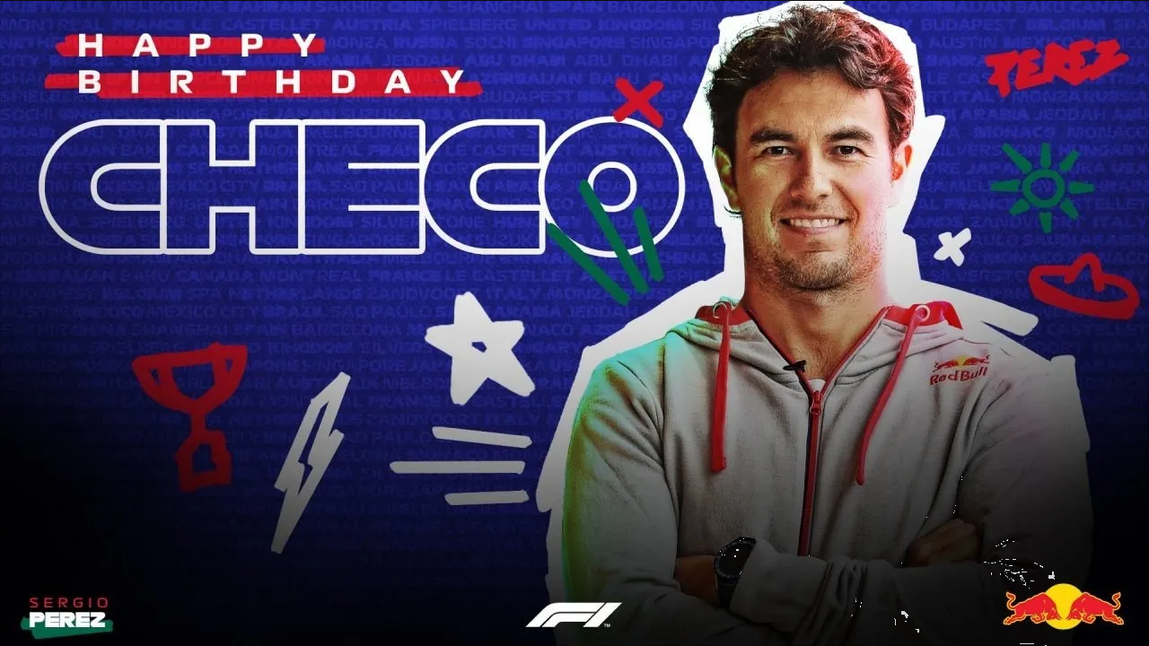 'Checo' Pérez cumple 33 años y la Fórmula 1 le manda un mensaje especial