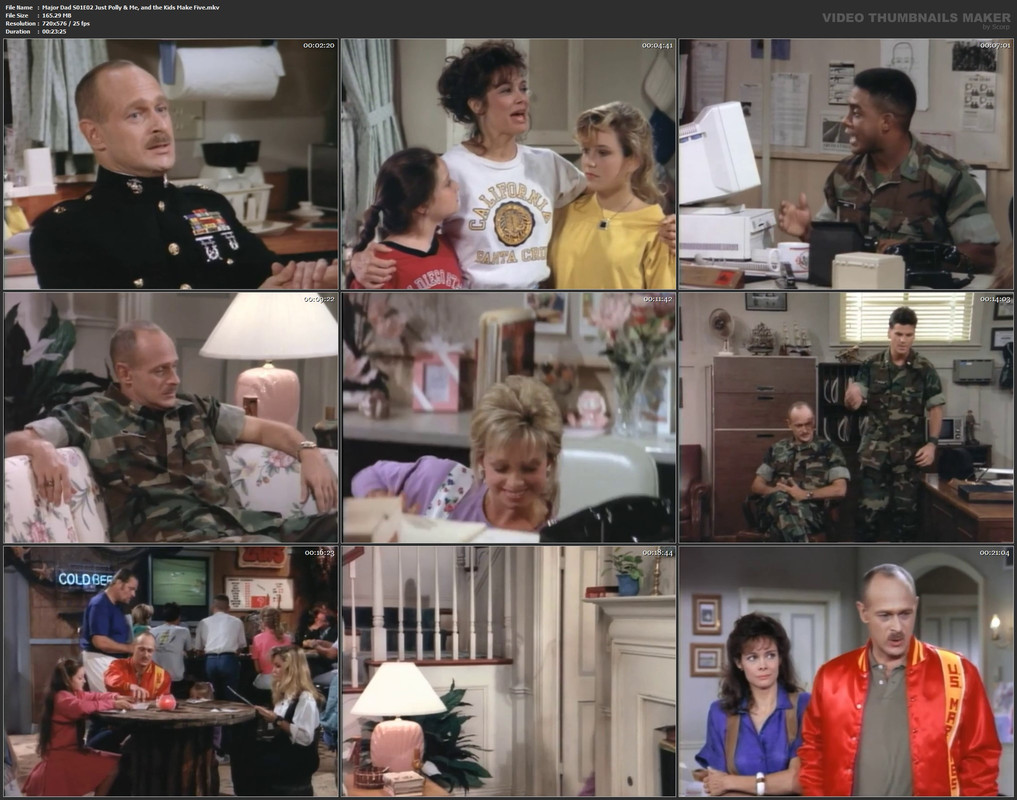 Major Dad S01E02 Just Polly & Me, and the Kids Make Five.mkv