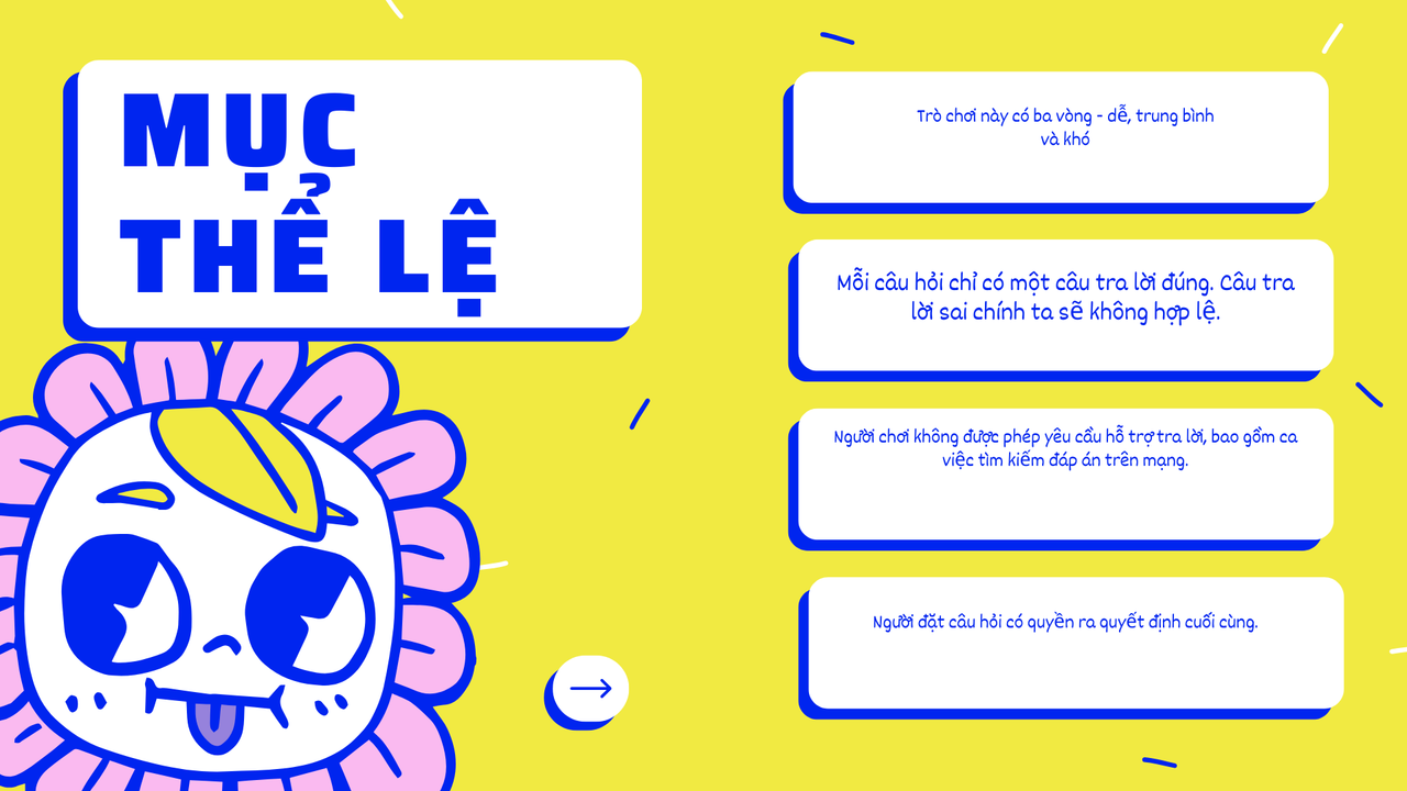 Vàng Xanh dương Hồng Trắng Vui nhộn Trẻ em Ảo Đố vui Bài thuyết trình