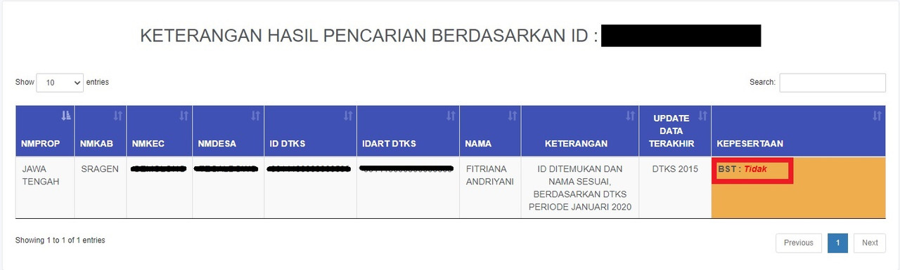 cek kepesertaan penerima BST Rp 500 ribu 

