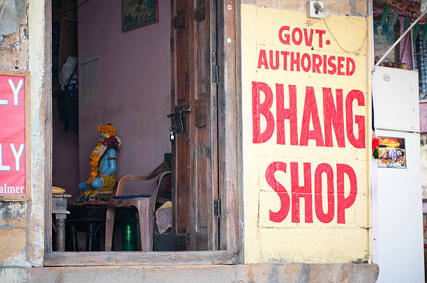 Government-authorized bhang shop in India