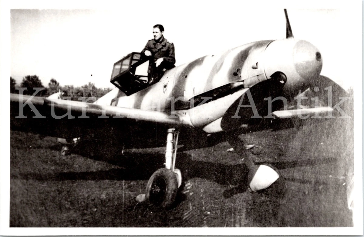 S070 Photo Wehrmacht Archive Repro Luftwaffe Aircraft Me109 Emblem Coat of Arms Camo TAR