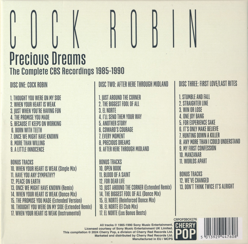 Cock Robin - Precious Dreams (3CD 2024)