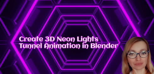 Create 3D Neon Lights Tunnel Animation in Blender