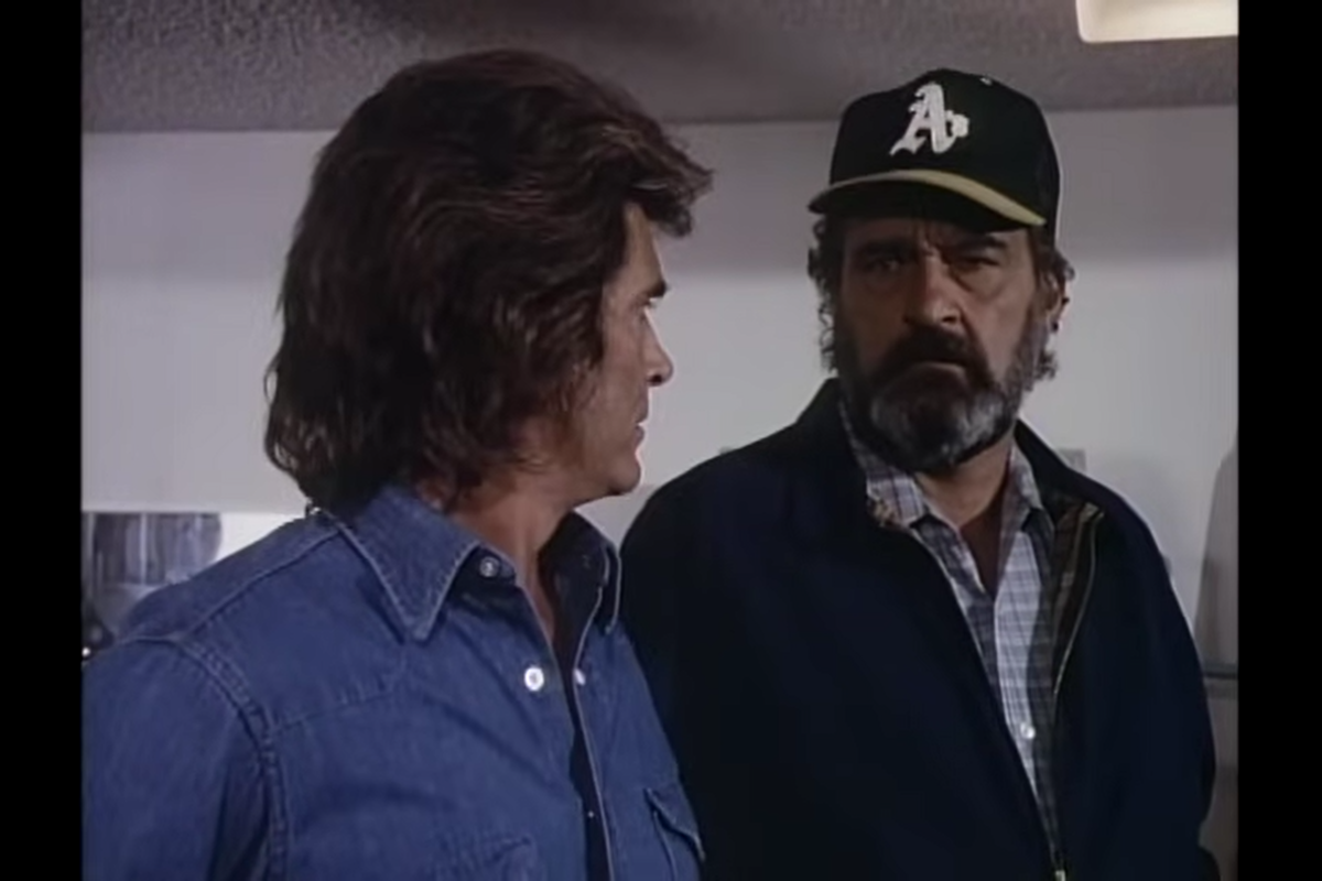 Actors Michaerl Landon and Victor French in Highway To Heaven