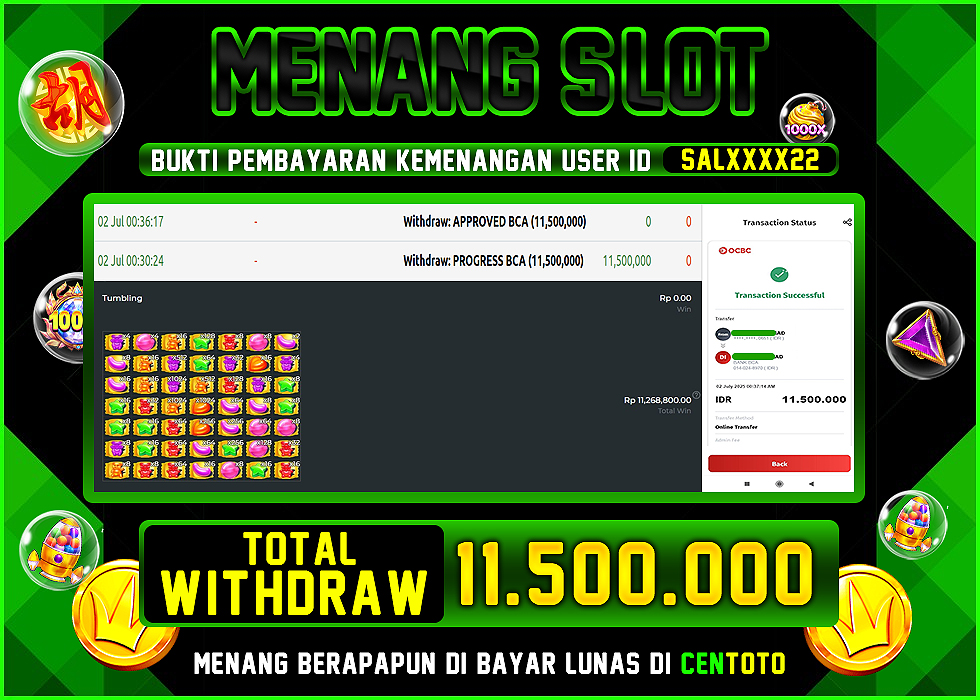 BUKTI JACKPOT LUNAS CENTOTO