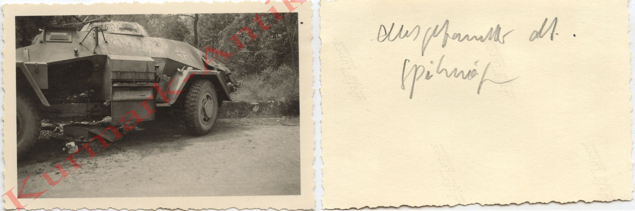 Foto Wehrmacht I.R.66 Frankreich Panzer Spähwage