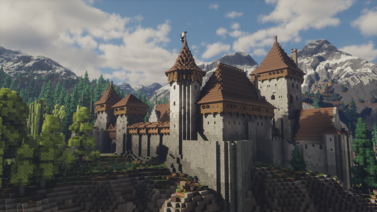 Littau Castle - Realistic Bohemian Style Medieval Castle - Survival Project | Medieval Unlimited Server Minecraft Map