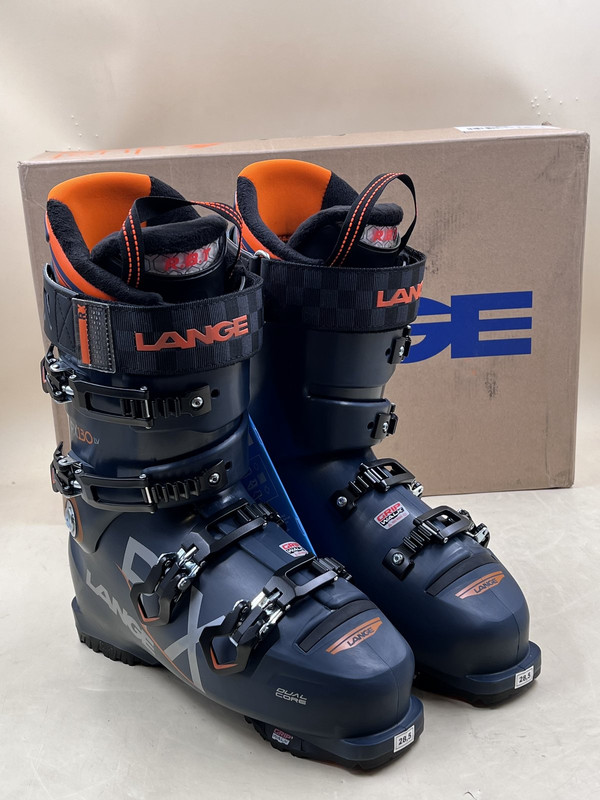 LANGE LBK2010 DARK PETROL RX 130 LV GW SZ 28.5 MM 97 FLEX INDEX 130 SKI BOOTS