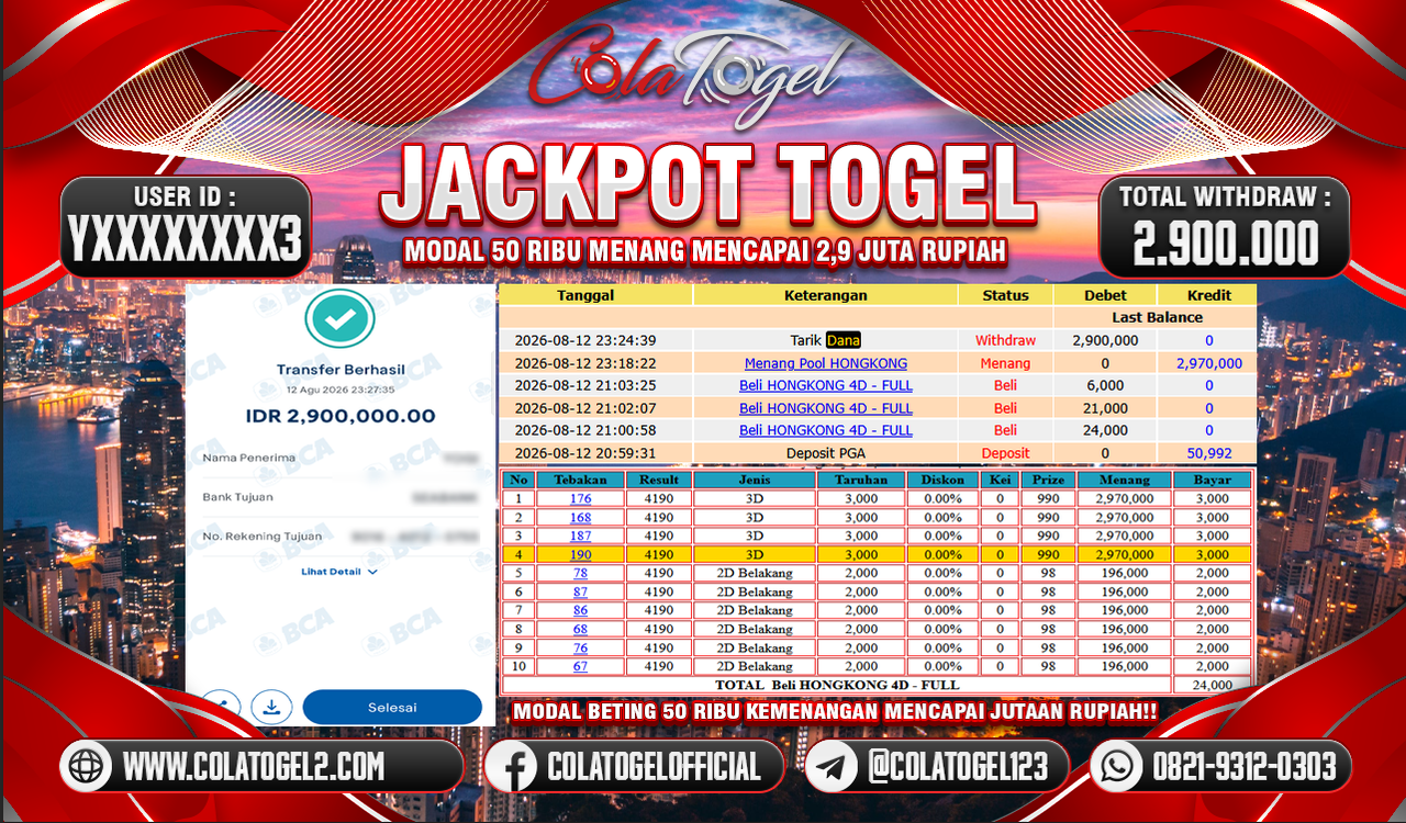JACKPOT HONGKONG LOTTO!!