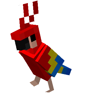 red minecraft parrot