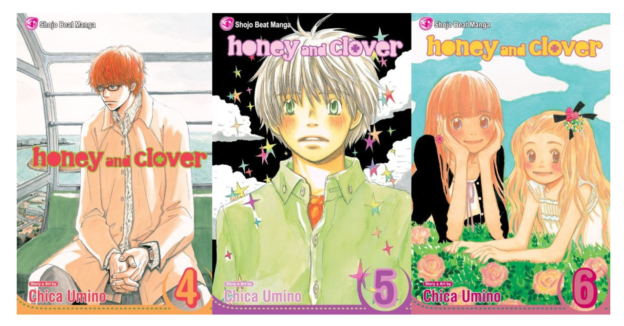 Honey And Clover English Manga Series By Chica Umino Set Of Book Volumes 4 6