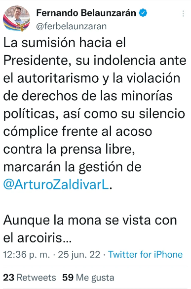 Critican a Arturo ZaldÃvar, ministro presidente de la SCJN, por sumisión a AMLO