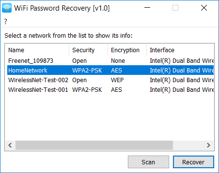Wifi Password Recovery v1.0
