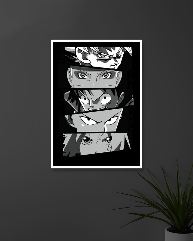 Luffy Goku All Might Naruto And Saitama | Anime Posters